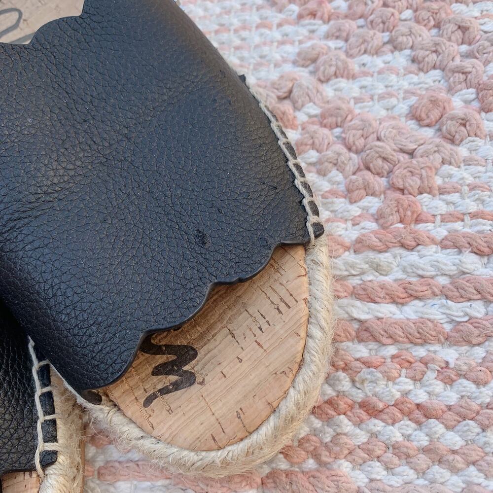 Black Sam Edelman Andy Espadrille Slide Sandals 6.5 - Picture 5 of 7